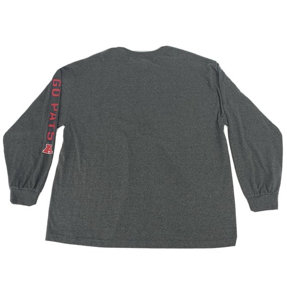 Men's Majestic NFL New England Patriots Long Sleeve T-Shirt‎ Gray 2XL - Picture 7 of 11